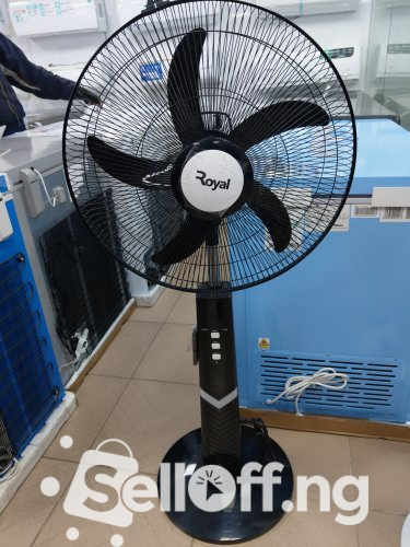 Royal Rechargeable Standing Fan (18 inches with remote control))
