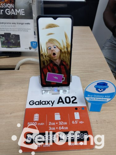 Samsung Galaxy A02 - 2GB RAM, 32GB ROM.