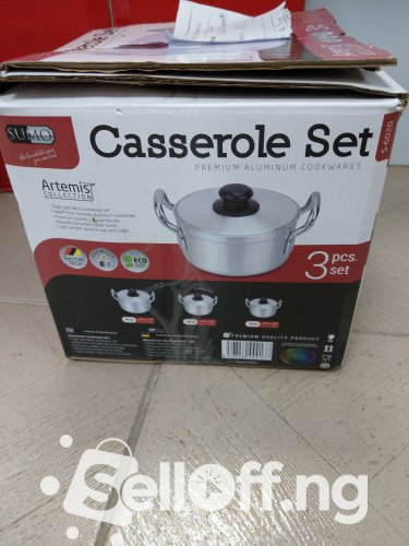 Artemis Aluminum Cookware (3 pieces Casserole Set))