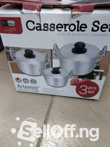 Artemis Aluminum Cookware (3 pieces Casserole Set))