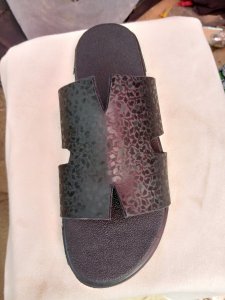 Black palm Slippers