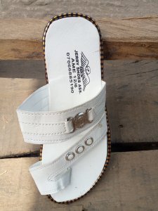 Beautiful white Palm Slippers