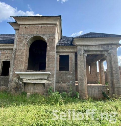 A Structural Standard 4-bedroom Uncompleted bungalow is available for sale