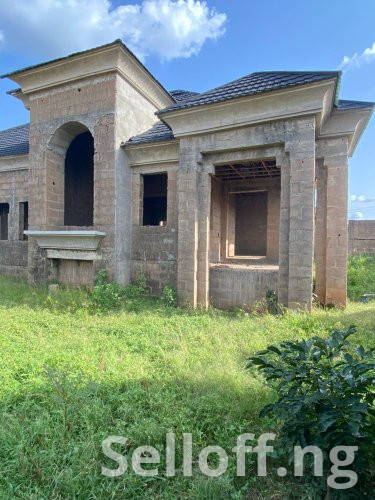 A Structural Standard 4-bedroom Uncompleted bungalow is available for sale