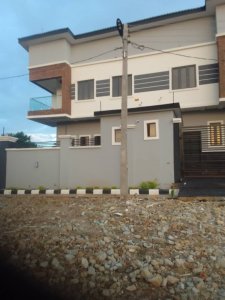 Two semi detached 4 bedrooms terrace duplexes+ inbuilt BQs @ Adeoyo GRA estates