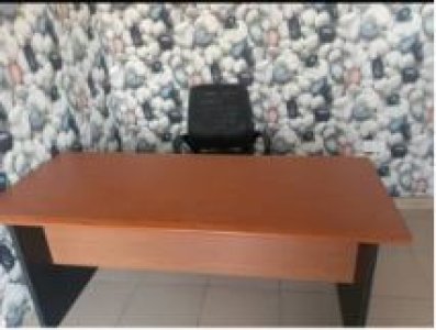 For Sale: New long office table ( With 2 sets of drawers) and chair