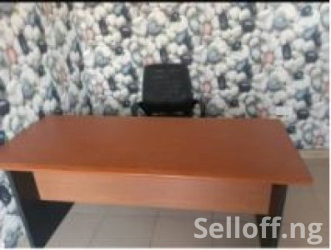 For Sale: New long office table ( With 2 sets of drawers) and chair