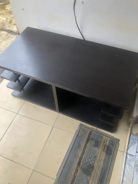 Neat black wooden center table
