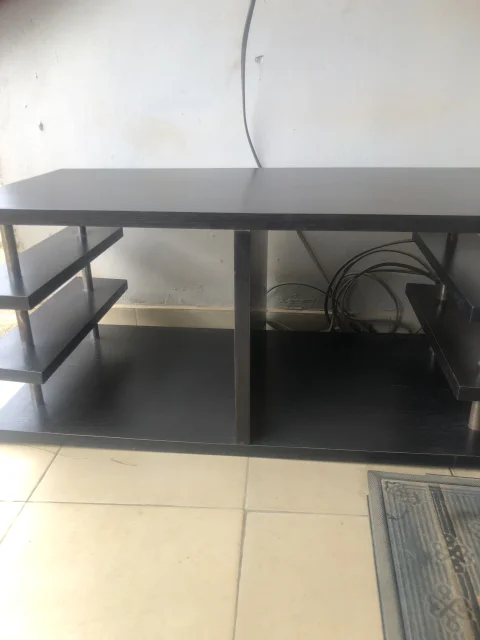 Neat black wooden center table 4