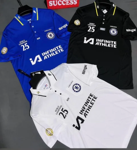Chelsea 2025 world champions retro polo shirt