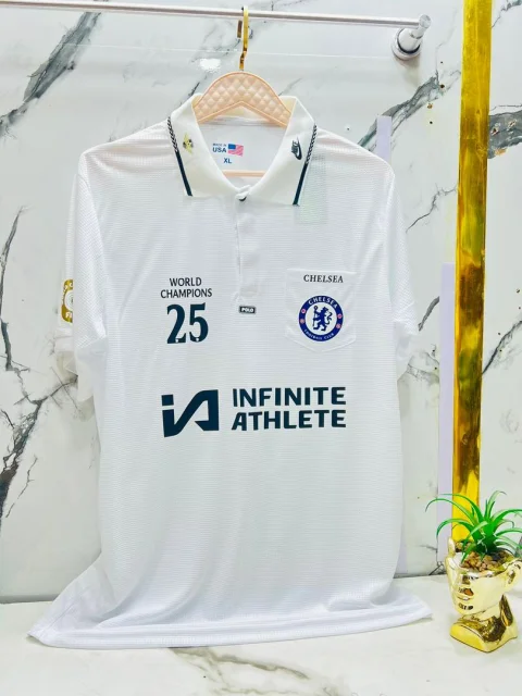 Chelsea 2025 world champions retro polo shirt 3