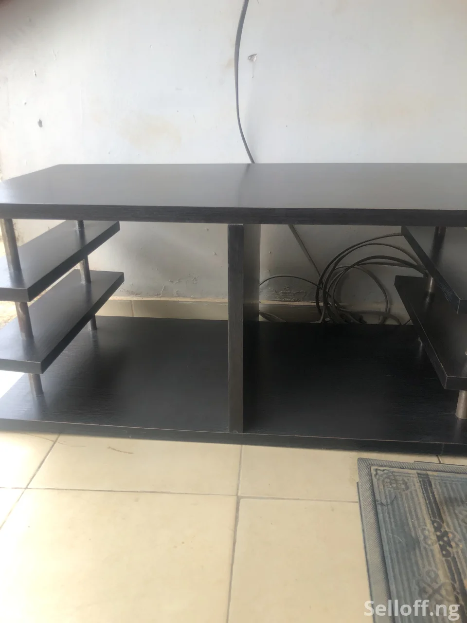 Neat black wooden center table