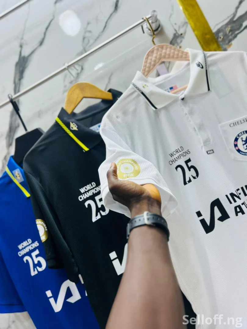 Chelsea 2025 world champions retro polo shirt