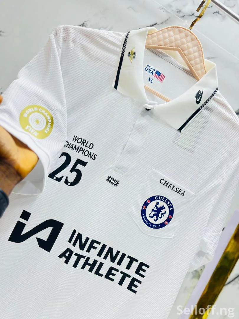 Chelsea 2025 world champions retro polo shirt