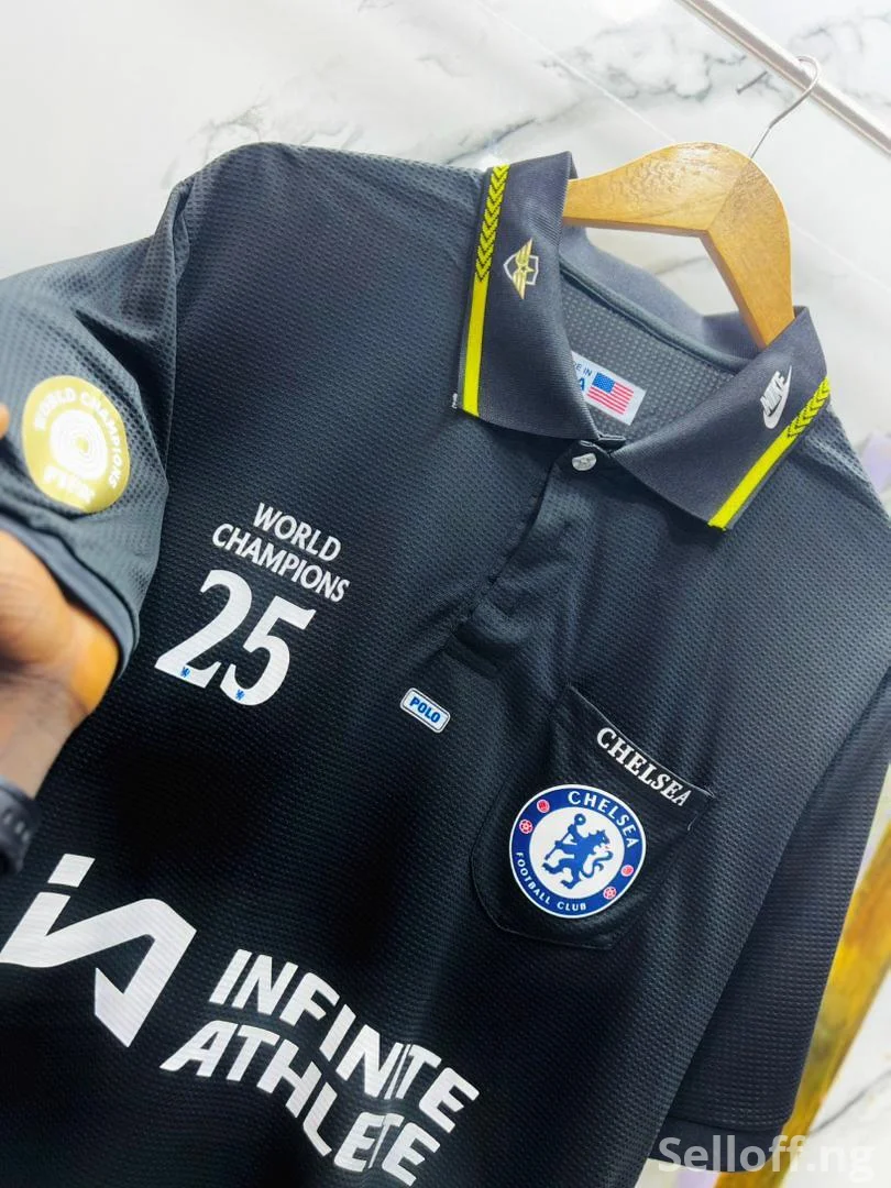 Chelsea 2025 world champions retro polo shirt
