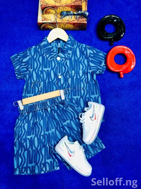 Christian Dior 2pcs boys shirt and short