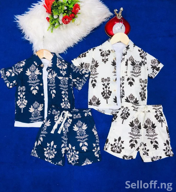 Christian Dior 2pcs boys shirt and short