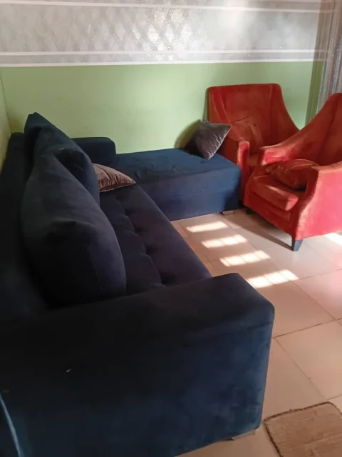 L shape with 2 single chair