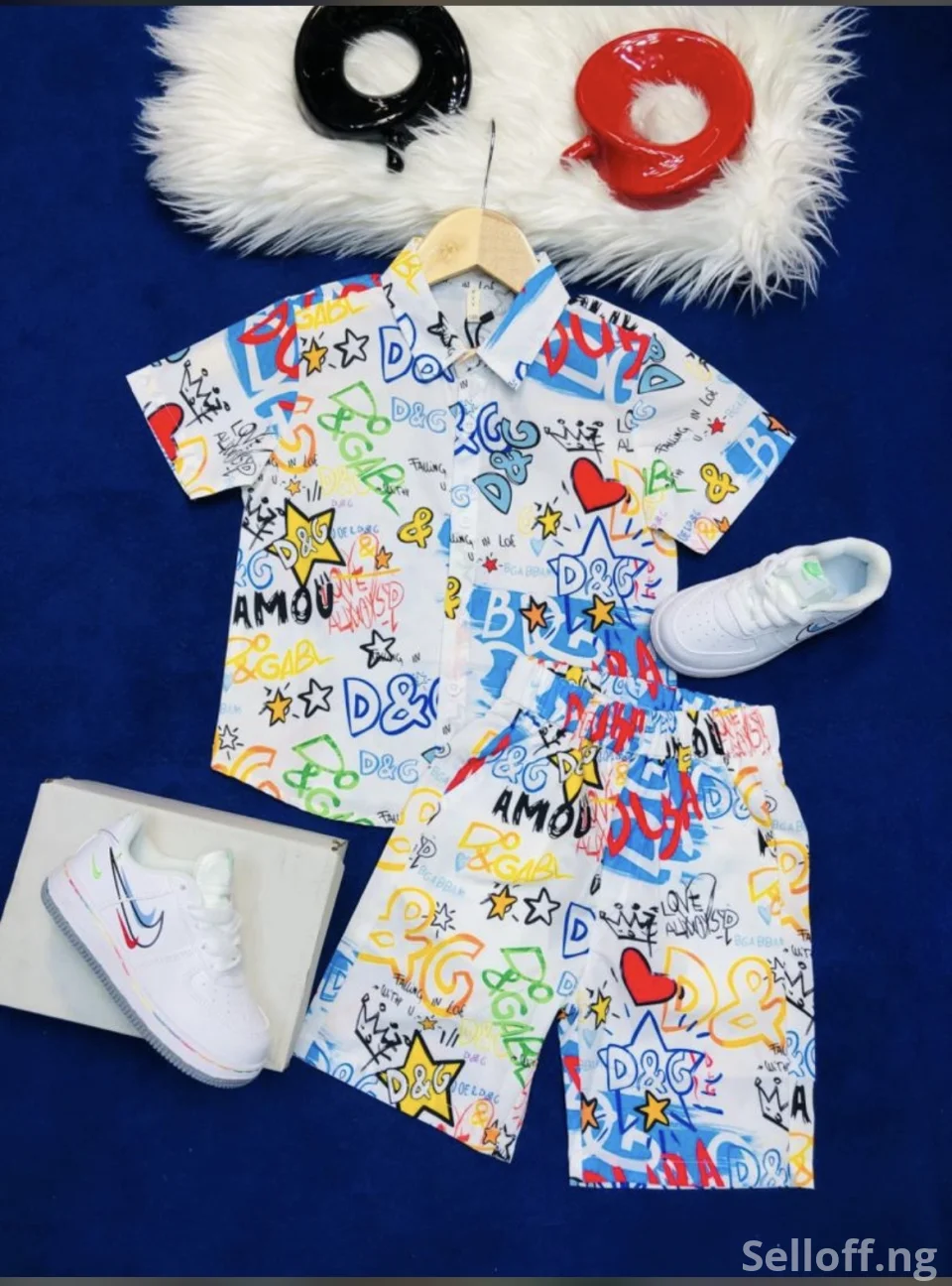 Christian Dior 2pcs boys shirt and short
