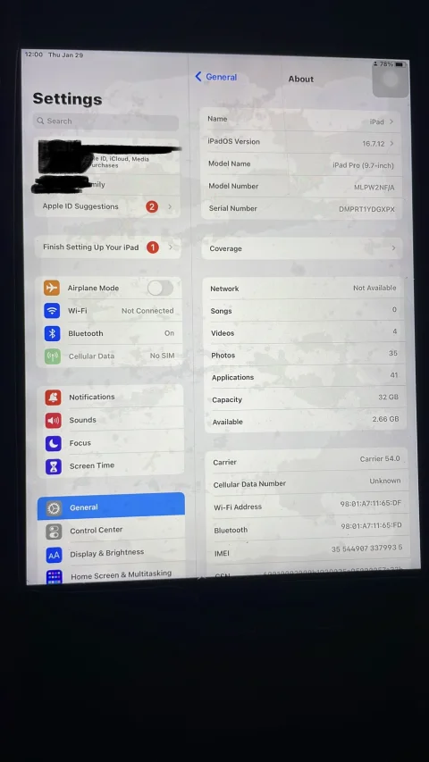 32GB Apple iPad Pro 9.7 inches, WiFi + Cellular 4