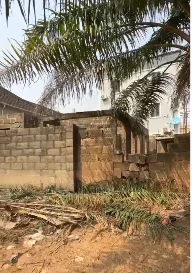 For Sale: Cut Out Half Plot of land with uncompleted 2 bedroom apartment on it.