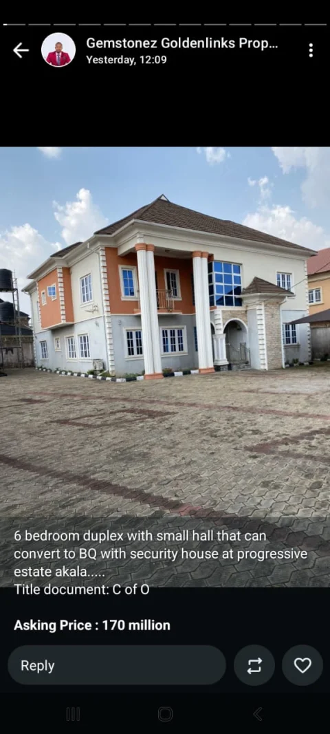 For Sale: 6 bedroom duplex