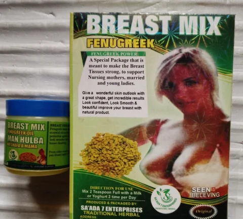 Sabaya Fenugreek Breast Mix Powder+Ointment Cream for Breast Firming and Enlargement