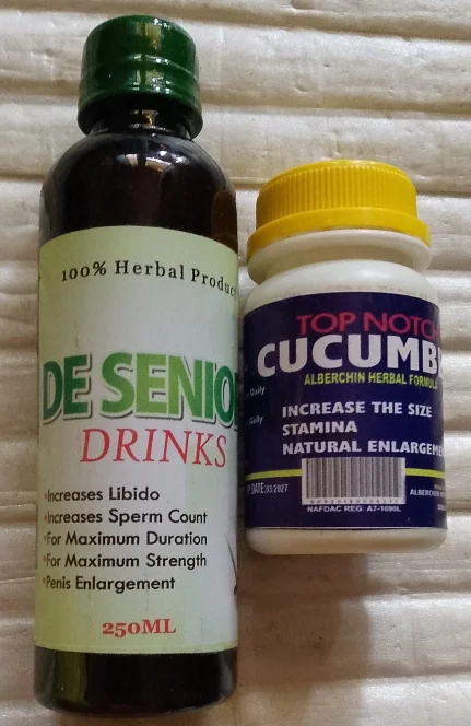 De Senior Men Drink+Nock Out Capsule+Top Notch Cucumber Cream for Penis Enlargement 4