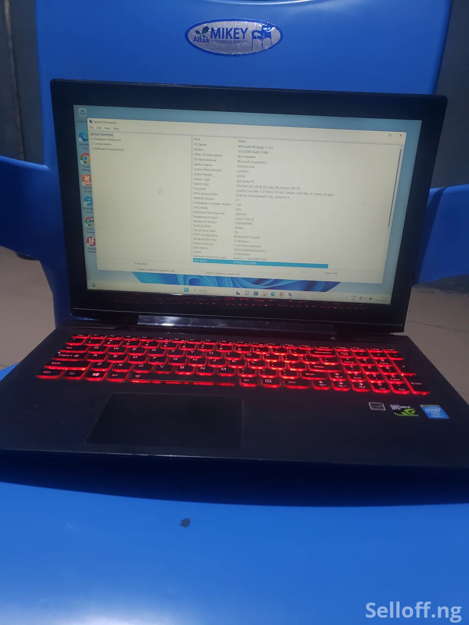 Lenovo Y50-70 gaming laptop 8gb RAM, Core i6, 500gb SSD