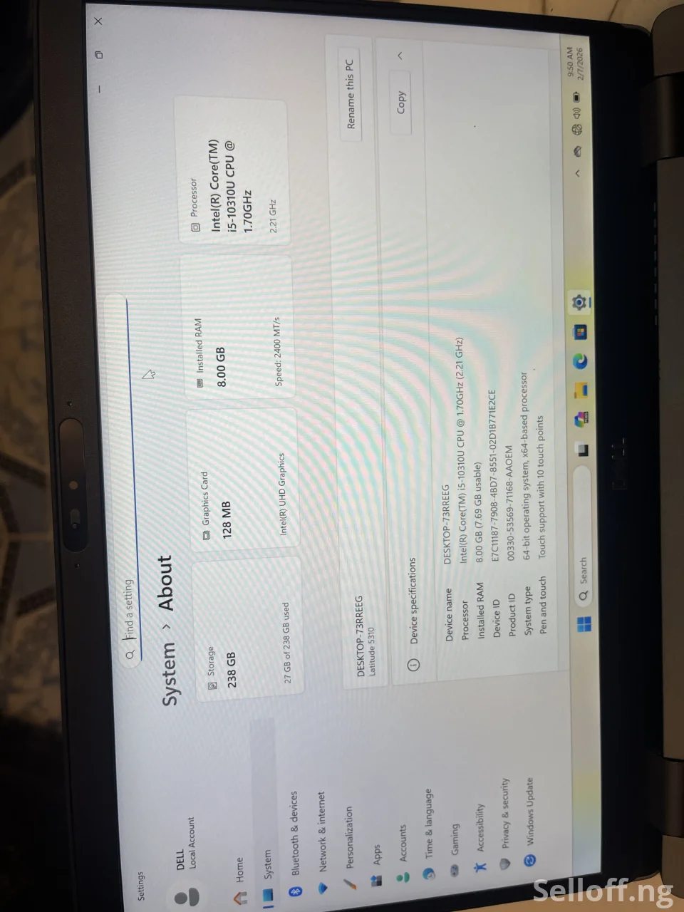 Dell Latitude 5310 Touchscreen 10th Generation Open Box