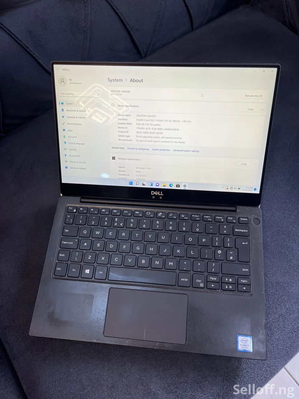 Dell XPS 13 9370 with Face ID