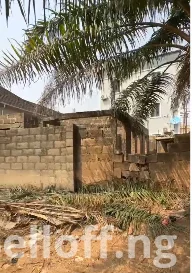 For Sale: Cut Out Half Plot of land with uncompleted 2 bedroom apartment on it.