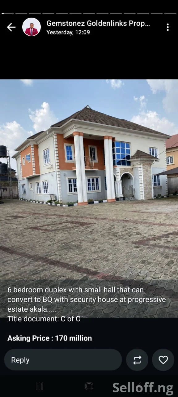 For Sale: 6 bedroom duplex