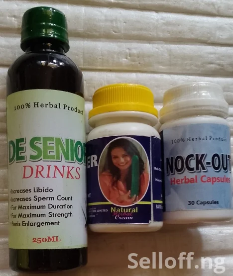 De Senior Men Drink+Nock Out Capsule+Top Notch Cucumber Cream for Penis Enlargement