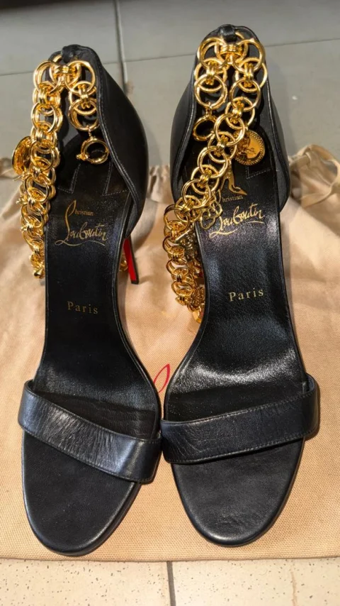 Luxury Black Chain Heel Sandals (Designer Style – Premium Quality) 3