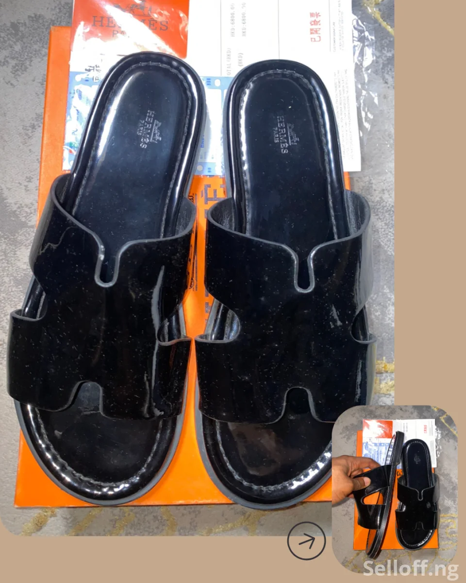 Gloss shine original Hermes slippers