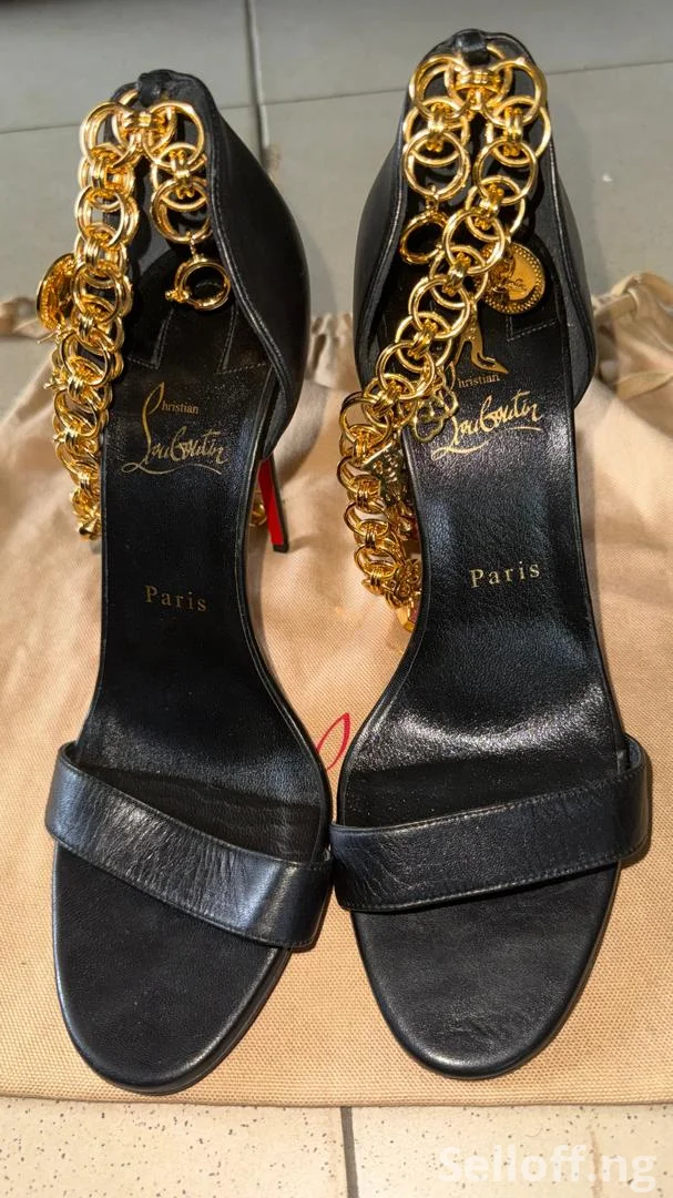 Luxury Black Chain Heel Sandals (Designer Style – Premium Quality)