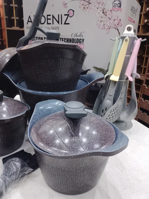 304 Stainless Steel Induction Base Pot Set 6