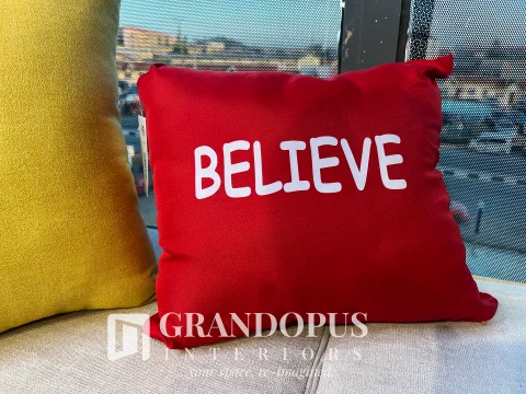 Tangereen Red Cushions - Believe