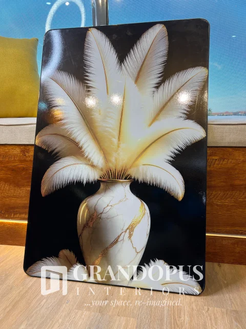 Modern white Ceramic Vase Frameless (2ft x 3ft)