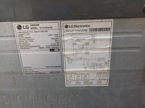 LG DEEP FREEZER (253litres)GR-K25DSLBC