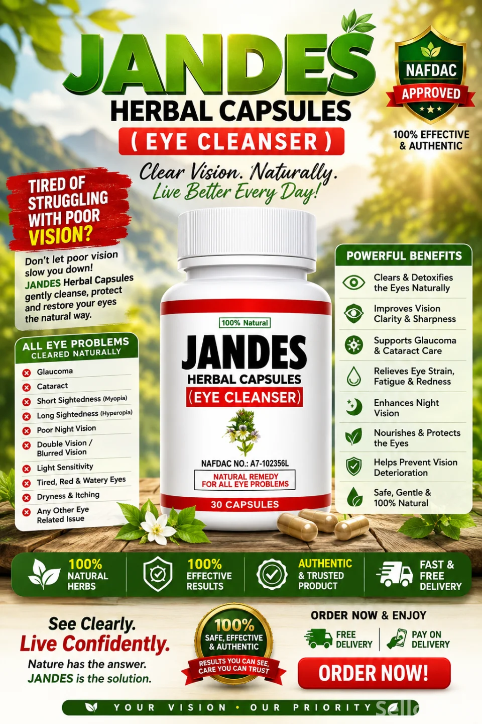 JANDES HERBAL CAPSULE (NATURAL REMEDY FOR ALL EYE PROBLEMS)