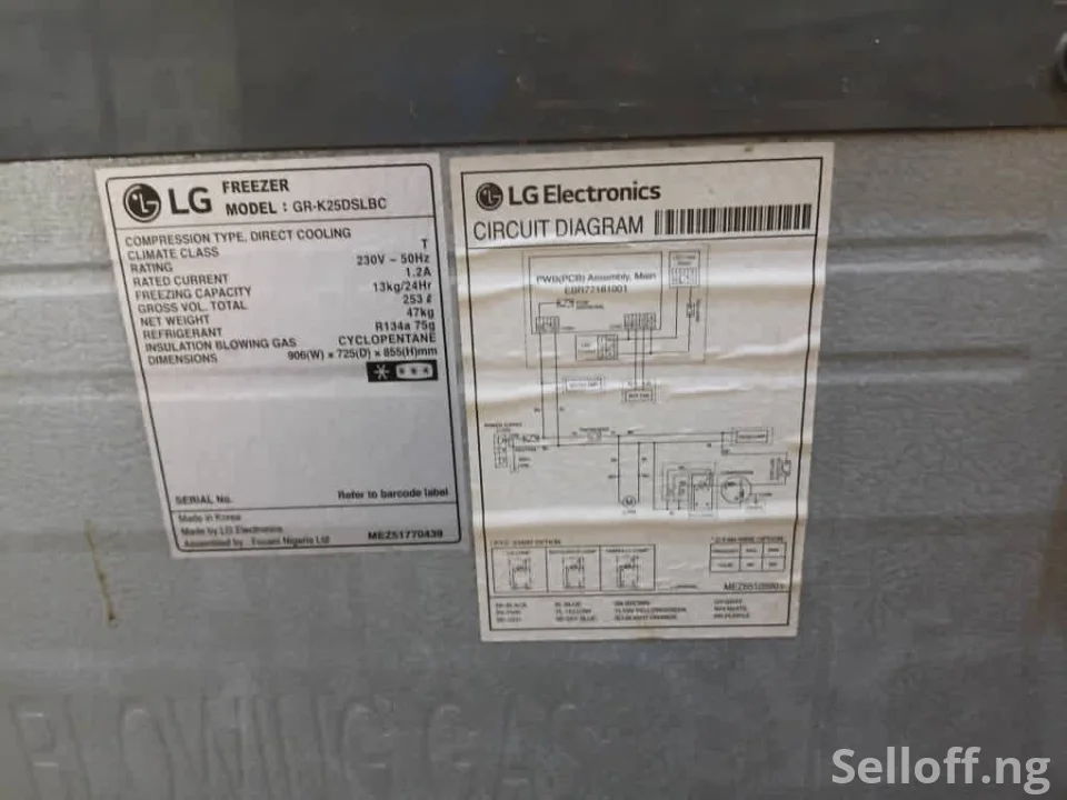 LG DEEP FREEZER (253litres)GR-K25DSLBC