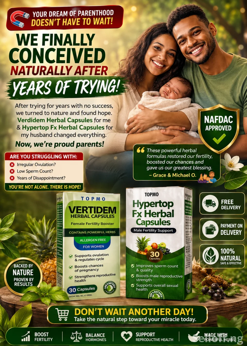 SOLUTION TO INFERTILITY ——DON’T GIVE UP ON YOUR DREAM OF PARENTHOOD