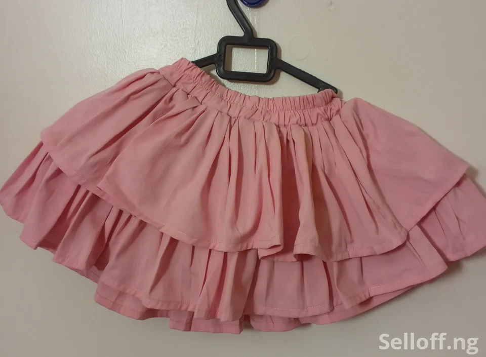 Girls Pink Ruffle Layer Skirt | Ages 4-8yrs | China Thrift | Clean