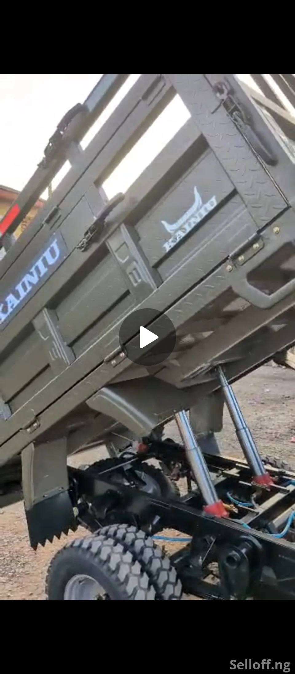 Kainiu Heavy-Duty Tipping Cargo Tricycle (350cc, 5-Tyres, 4 Tons Capacity)